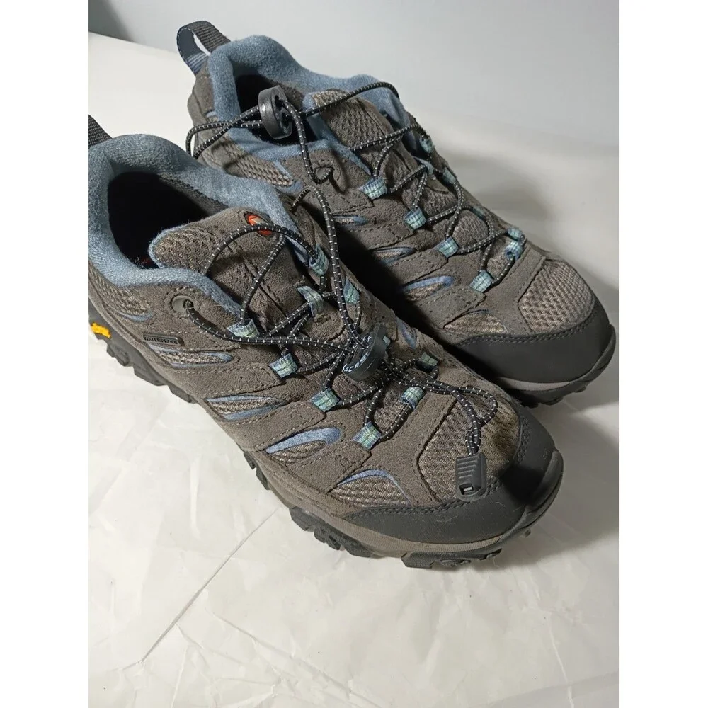 Merrill Woman 9 Granite Vibram Sole Active wear Sneakers Lace Lock Outdoor Hike